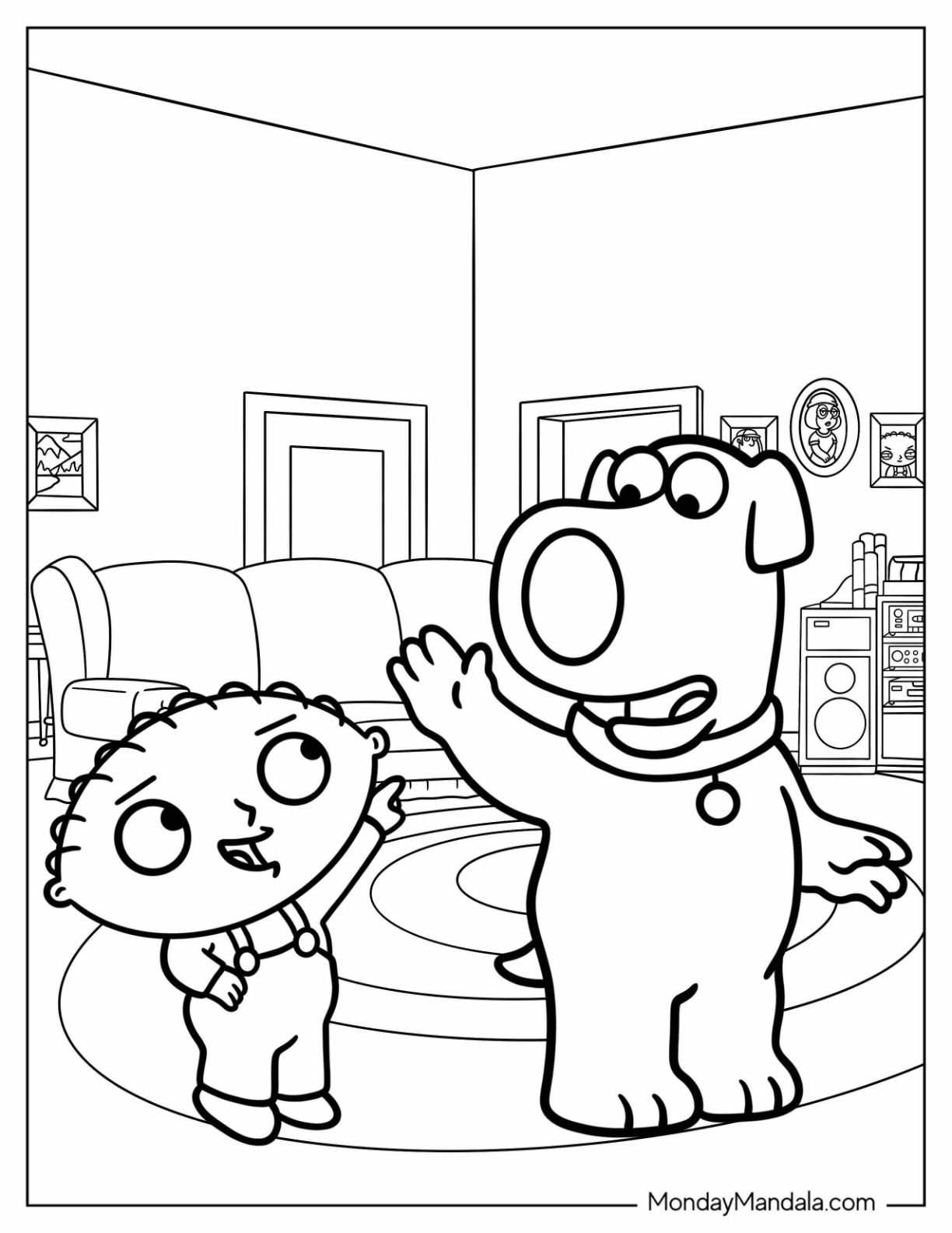 Family guy coloring pages free pdf printables