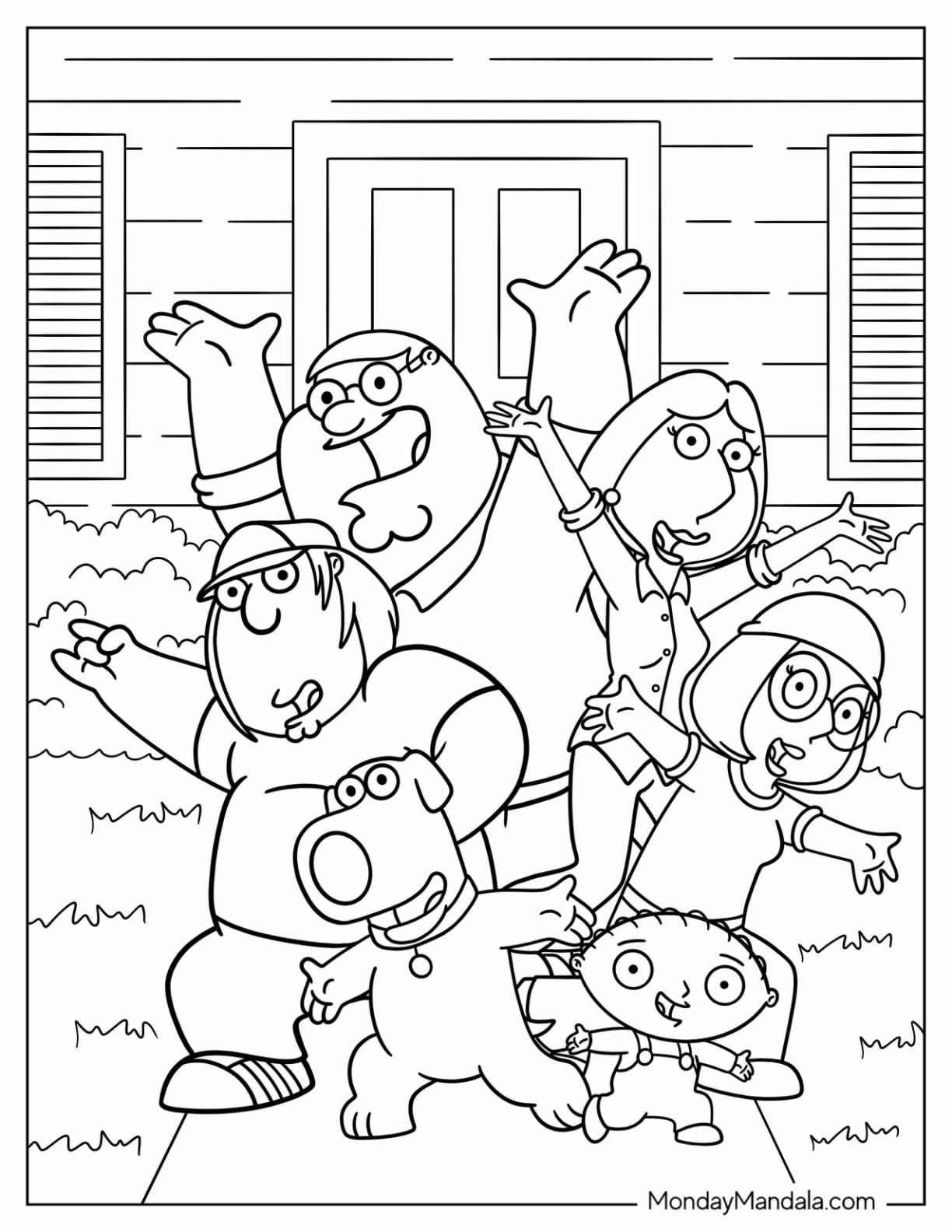 Family guy coloring pages free pdf printables