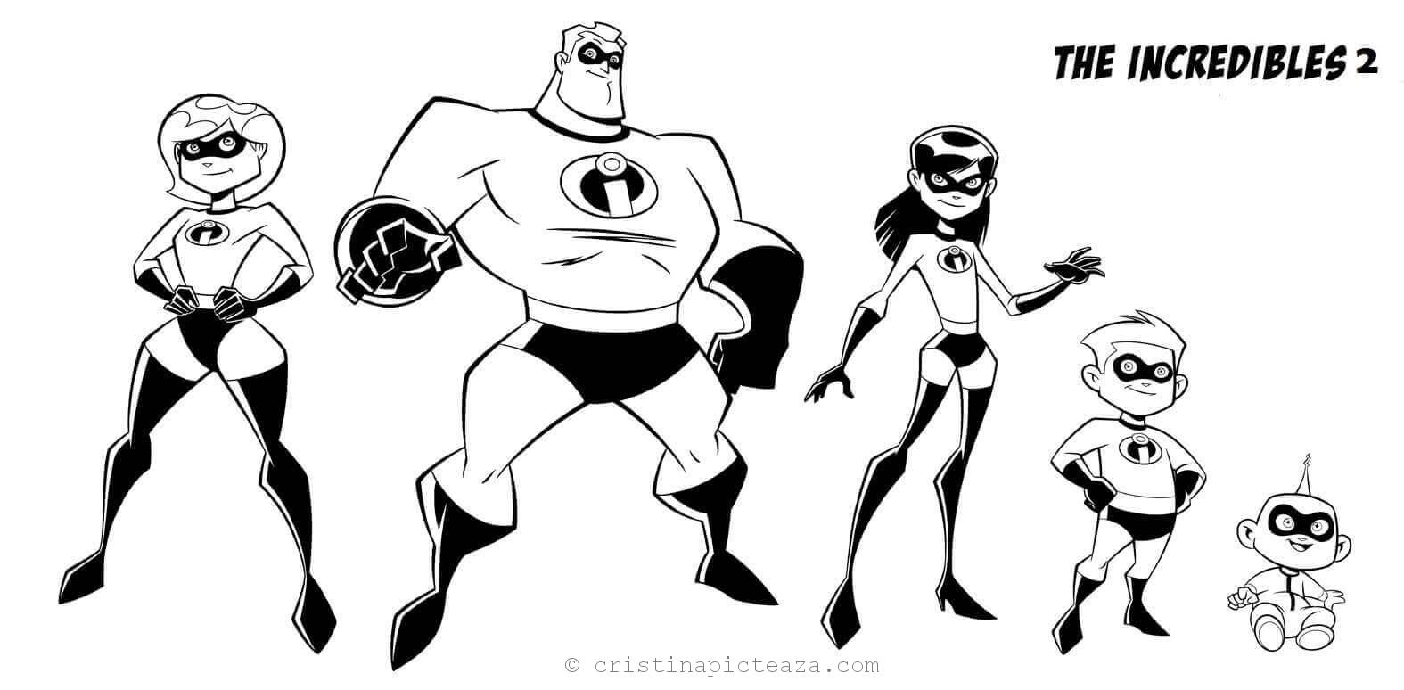 Incredibles coloring pages â drawing sheets for painting