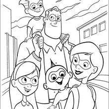 The incredibles coloring book pages