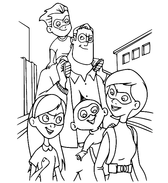 The incredibles coloring pages printable for free download