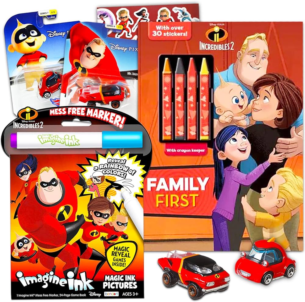 Disney the incredibles coloring playset