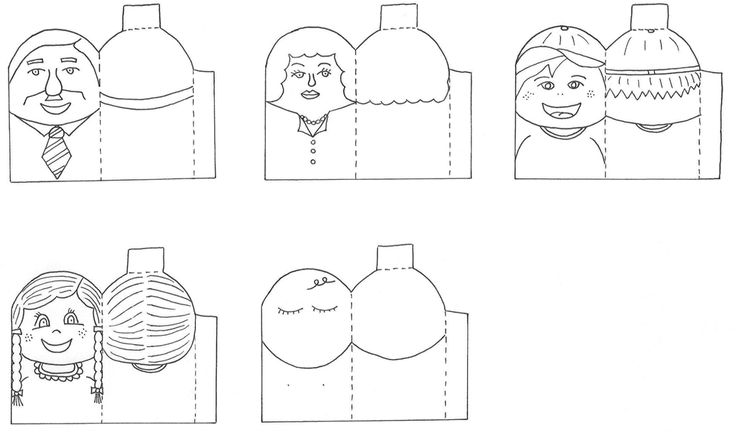 Family finger puppets coloring pages finger family finger puppets family coloring pages