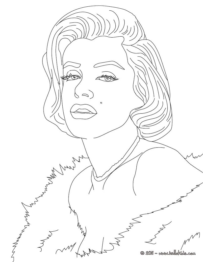 American celebrities coloring pages