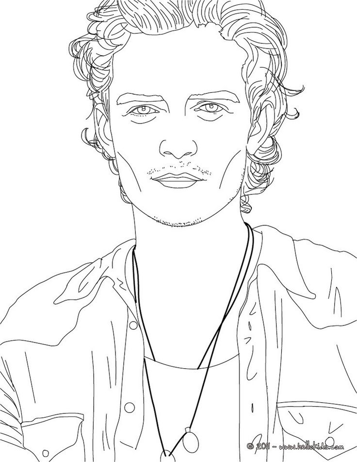 Orlando bloom coloring page more famous people coloring sheets on hellokids people coloring pages star coloring pages coloring pages