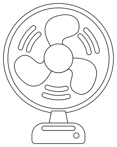 Table fan coloring page free printable coloring pages