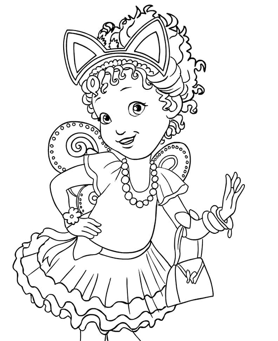 Free easy to print fancy nancy coloring pages