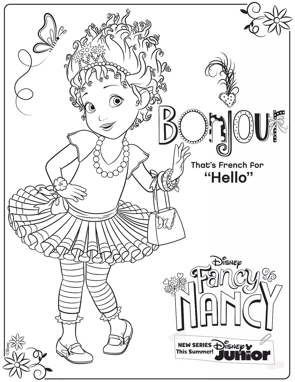 Free fancy nancy coloring pages pdf