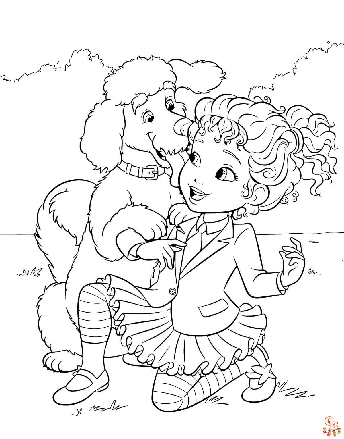 Free printable fancy nancy coloring pages for kids