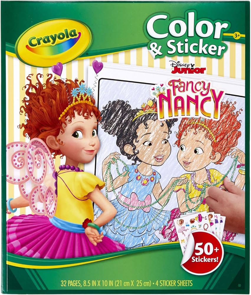 Crayola fancy nancy colorg pages sticker sheets gift for girls ages multicolor toys games