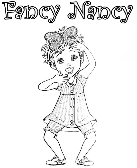 Free easy to print fancy nancy coloring pages