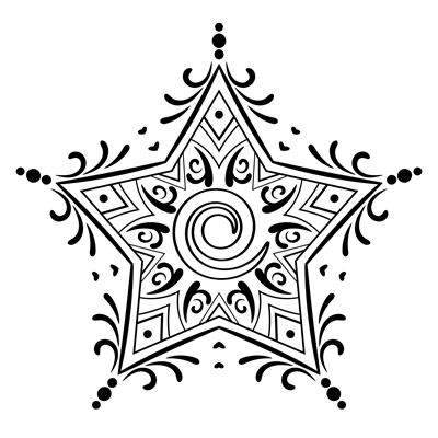 Star coloring page m