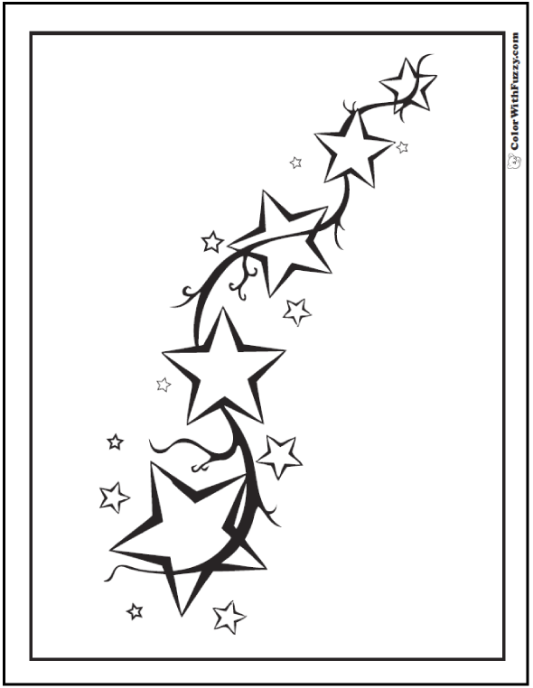 Free coloring pages stars