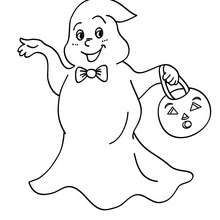 Ghosts and pumpkin coloring pages