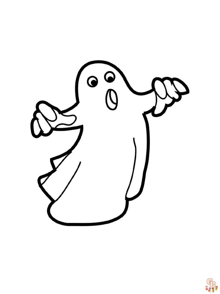 Fun and frightening ghost coloring pages for kids