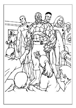 Printable fantastic four coloring pages the ultimate marvel activity for kids