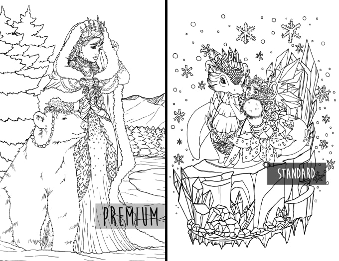 Illustrate fantasy coloring pages or book for you by milbethmorillo