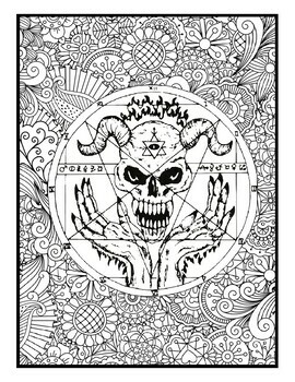 Fantasy coloring pages for adults by qetsy tpt