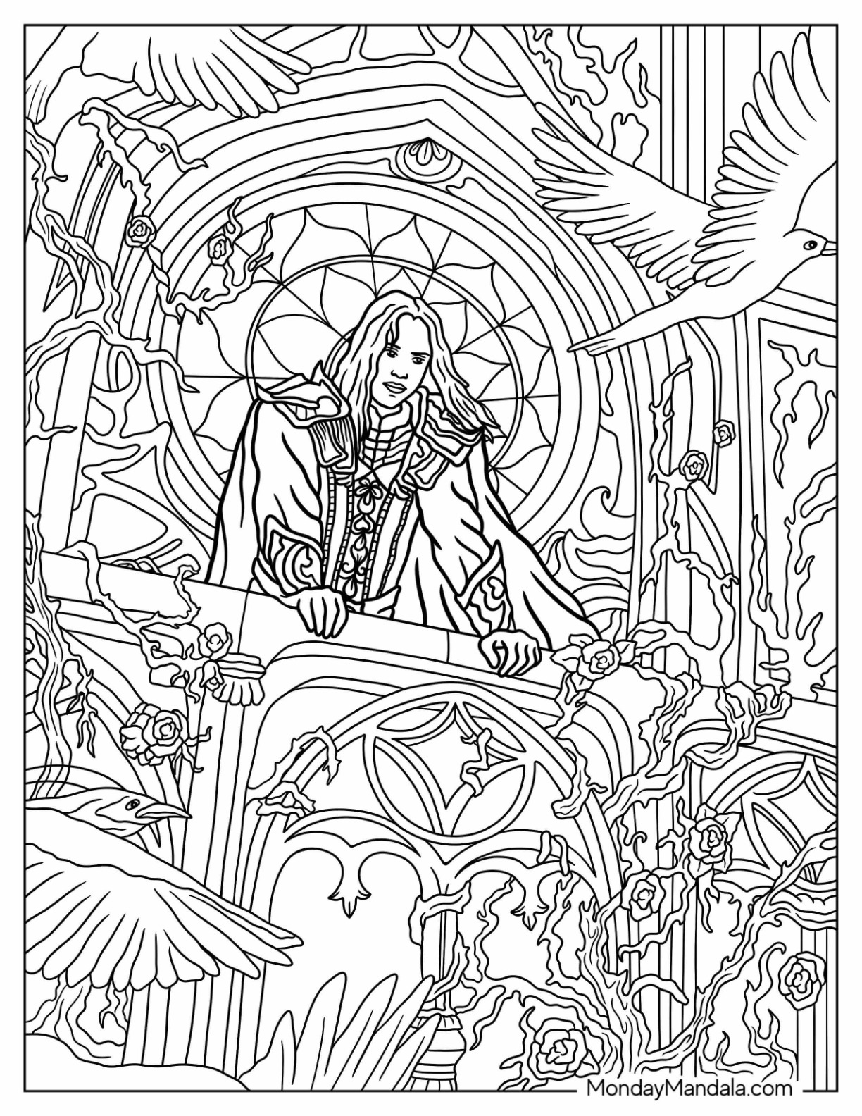 Fantasy coloring pages free pdf printables