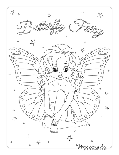 Beautiful fairy coloring pages free printables