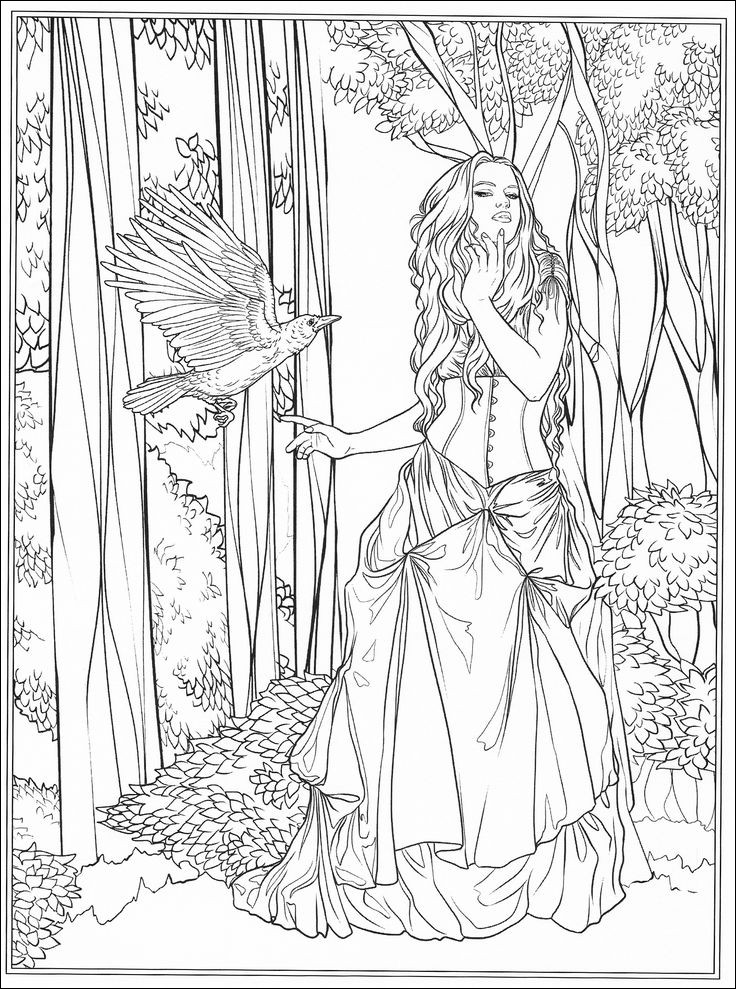 Fantasy coloring books