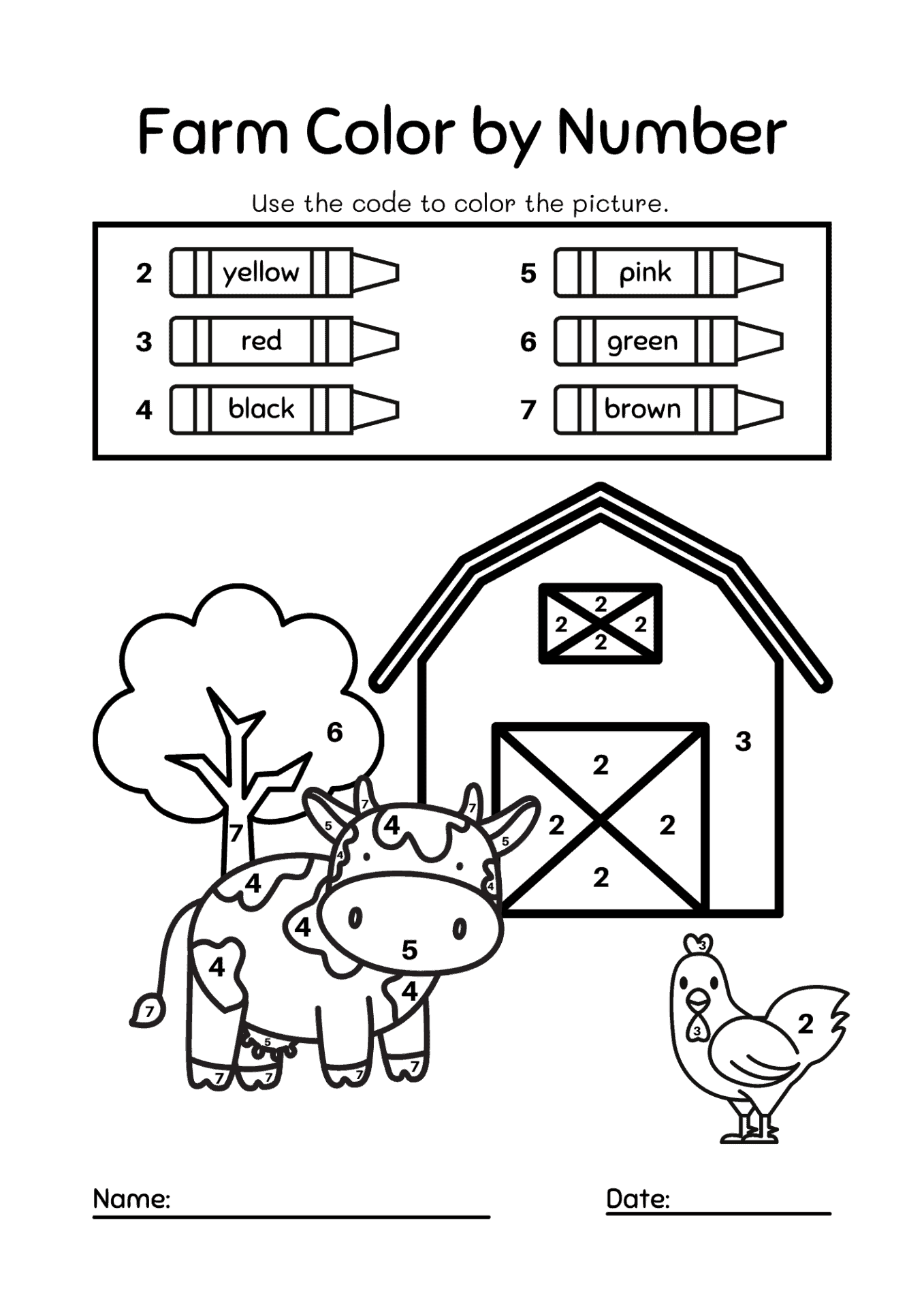 Sets of farm coloring pages free farm and animals worksheets