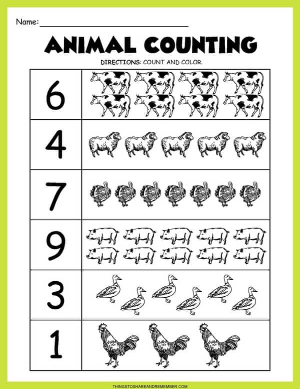 Farm animals printable activities share remember celebrating child home