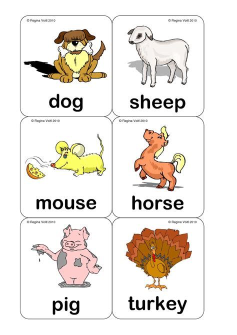 Tarjetas de animales en inglãs animals flash cards animal flashcards farm animals pictures flashcards