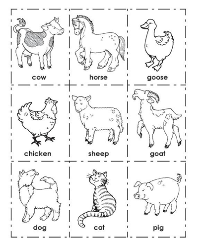 Farm animals flashcards actividades ingles para o