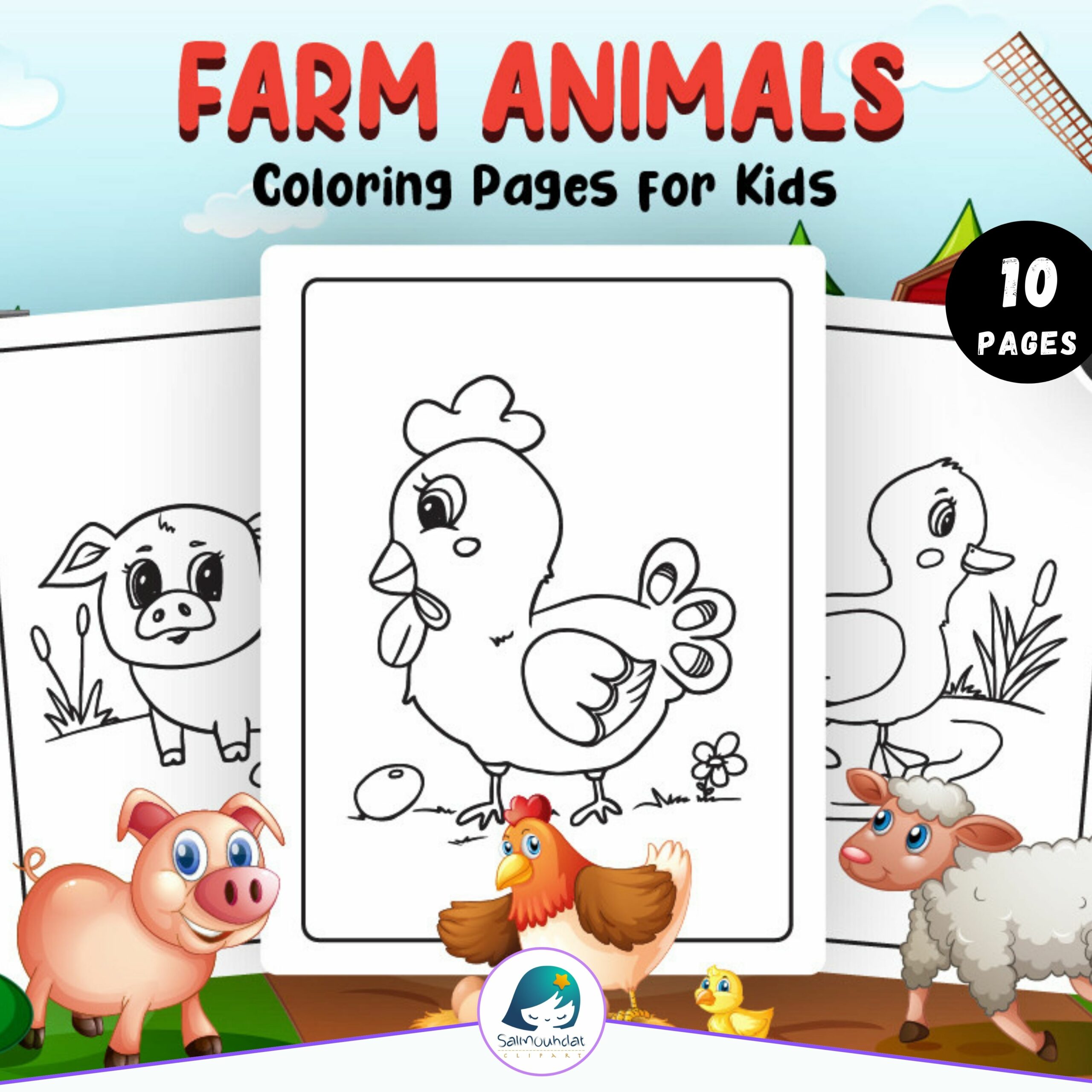 Farm animals coloring pages