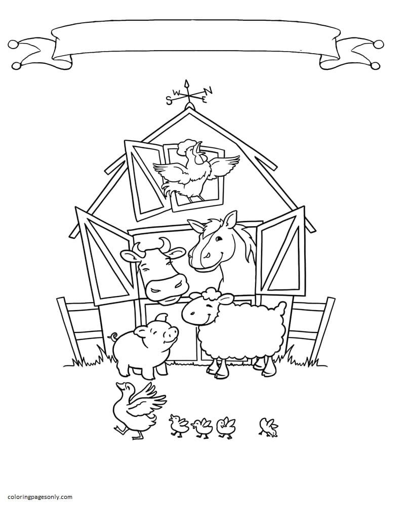 Farm animal coloring pages printable for free download