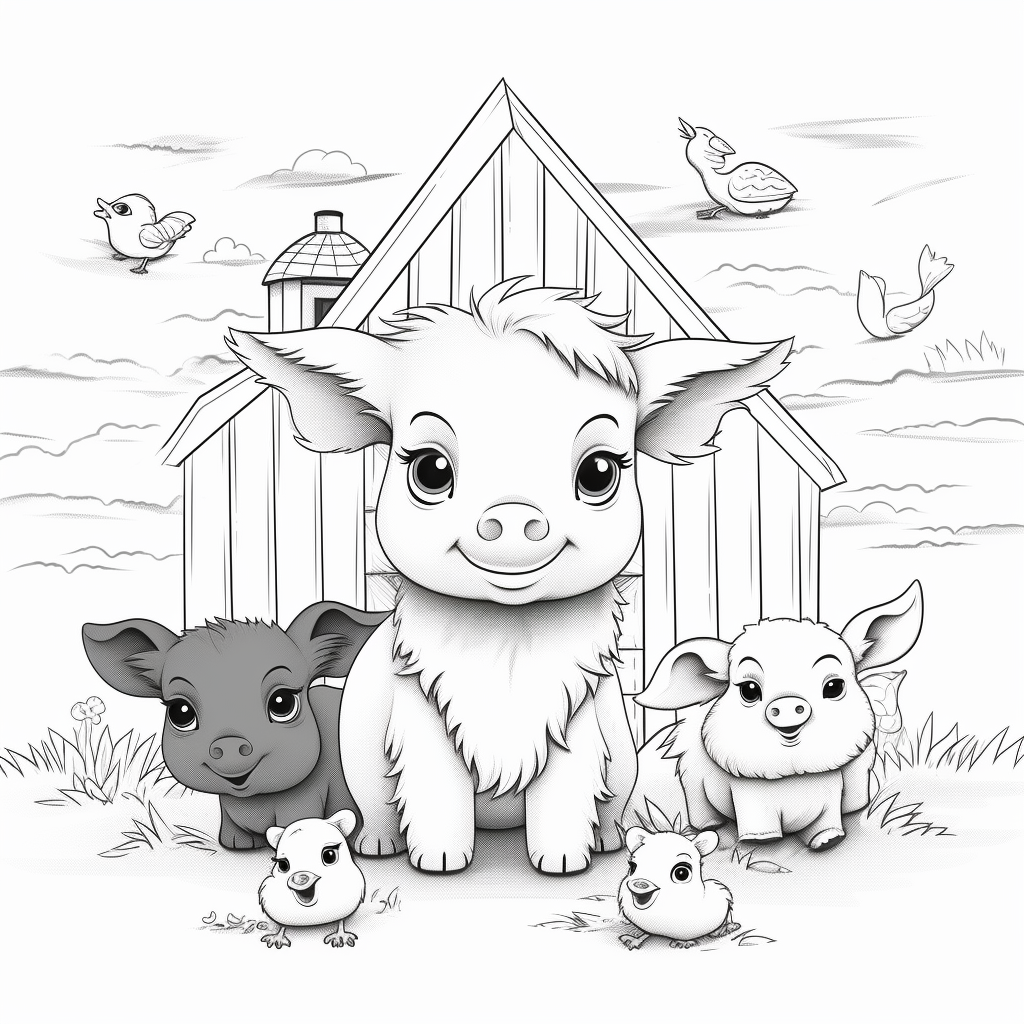 Farm animal coloring pages