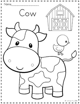 Farm animals coloring pages by the kinder kids tpt