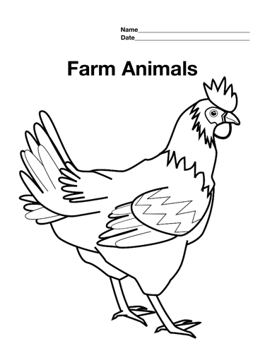 Farm animals coloring sheets teaching resources