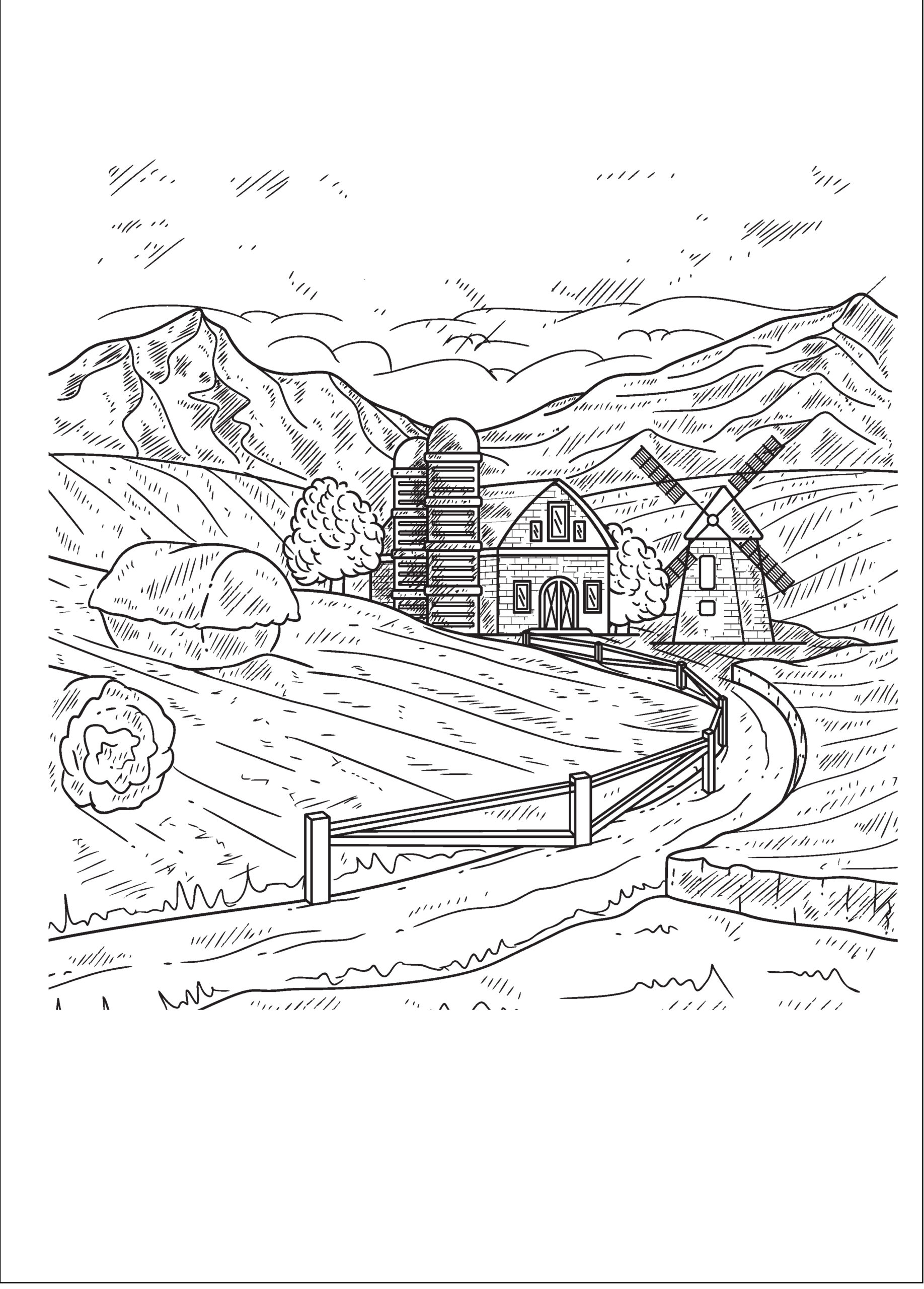 Printable farm coloring pages for kids that farm needs some color