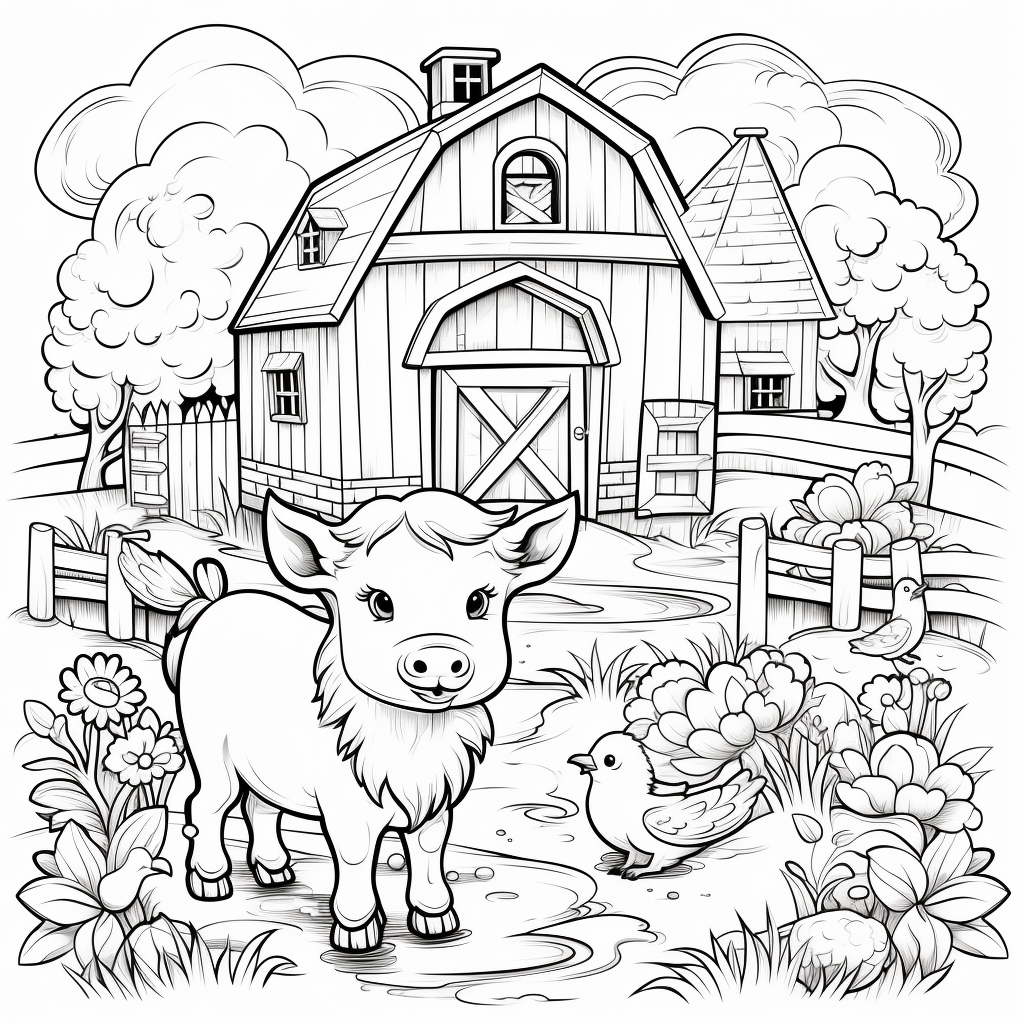 Farm coloring pages