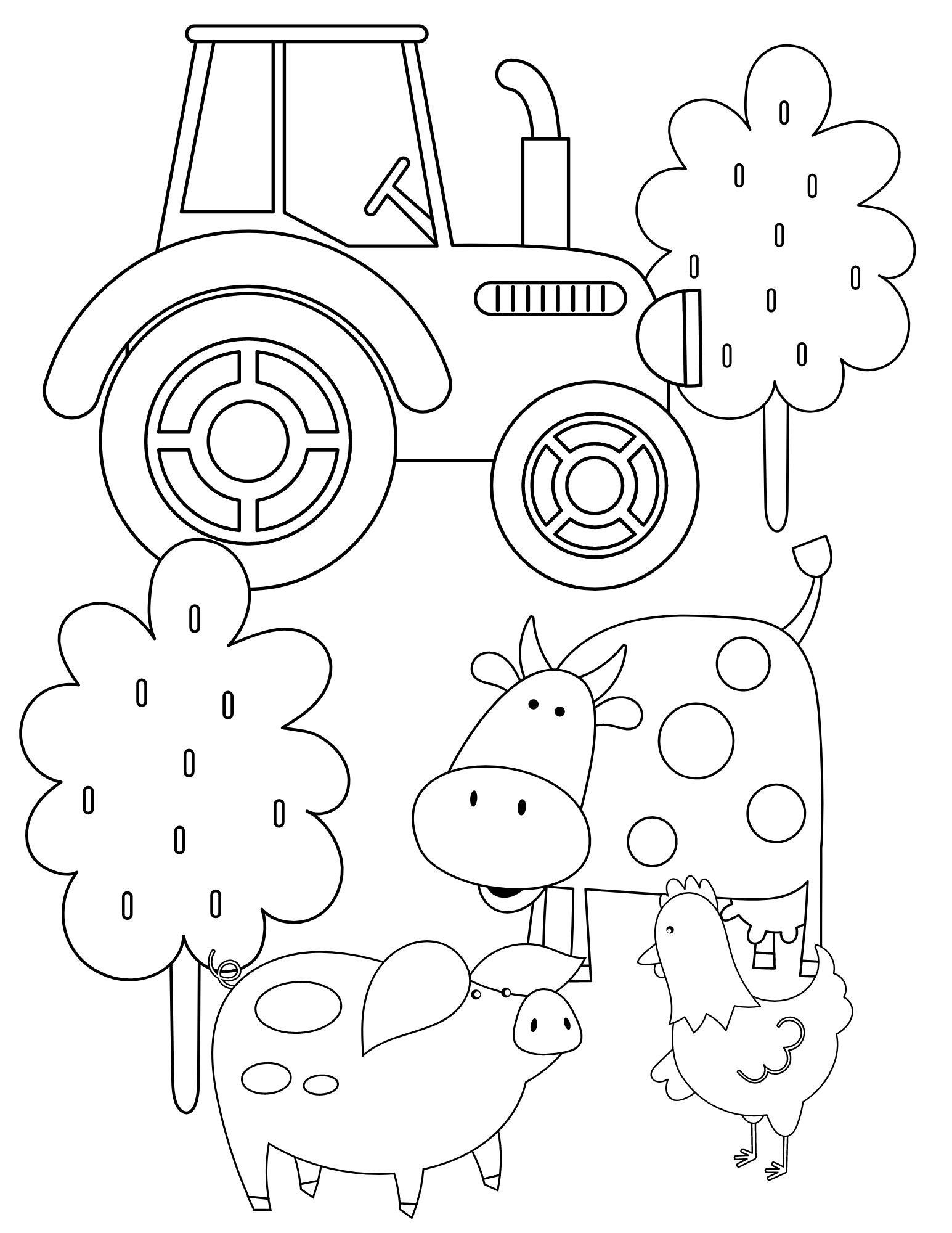 Free printable farm coloring pages and fun farming facts
