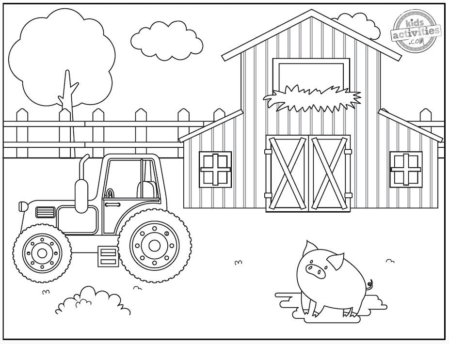 Best super cute free printable farm coloring pages kids activities blog