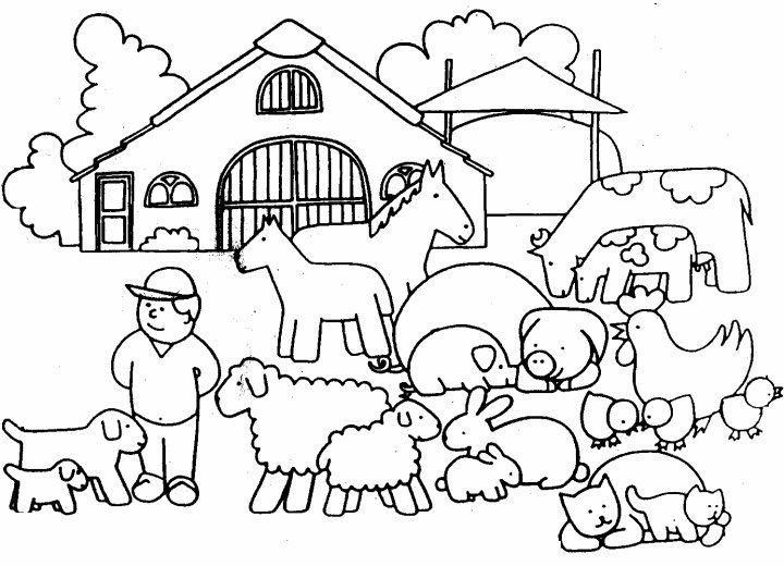 Farm coloring pages