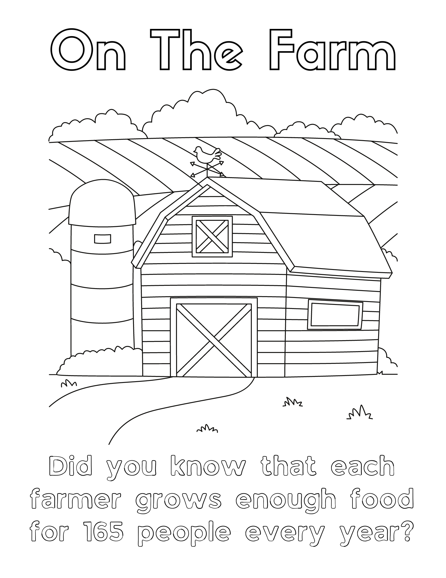 Free printable farm coloring pages and fun farming facts