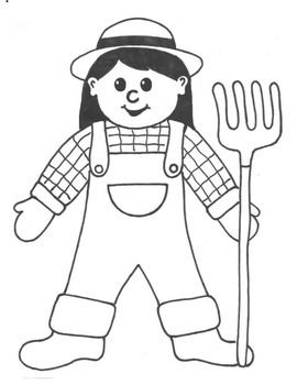 Farmer craft writing template and coloring page by anna morgan