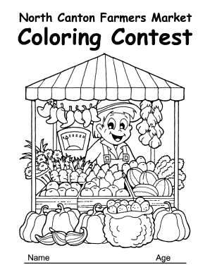 North canton farmers market coloring contest