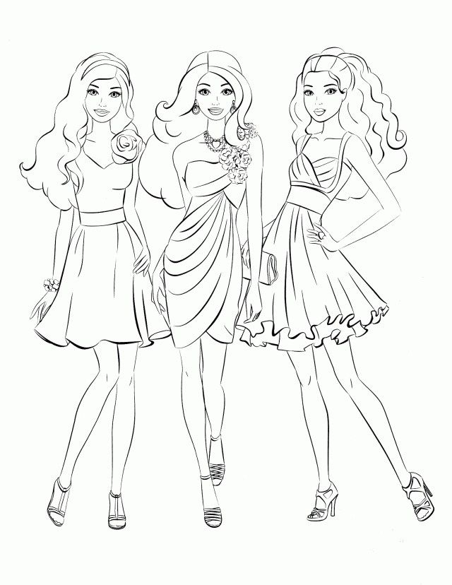 Creative picture of fashion coloring pages