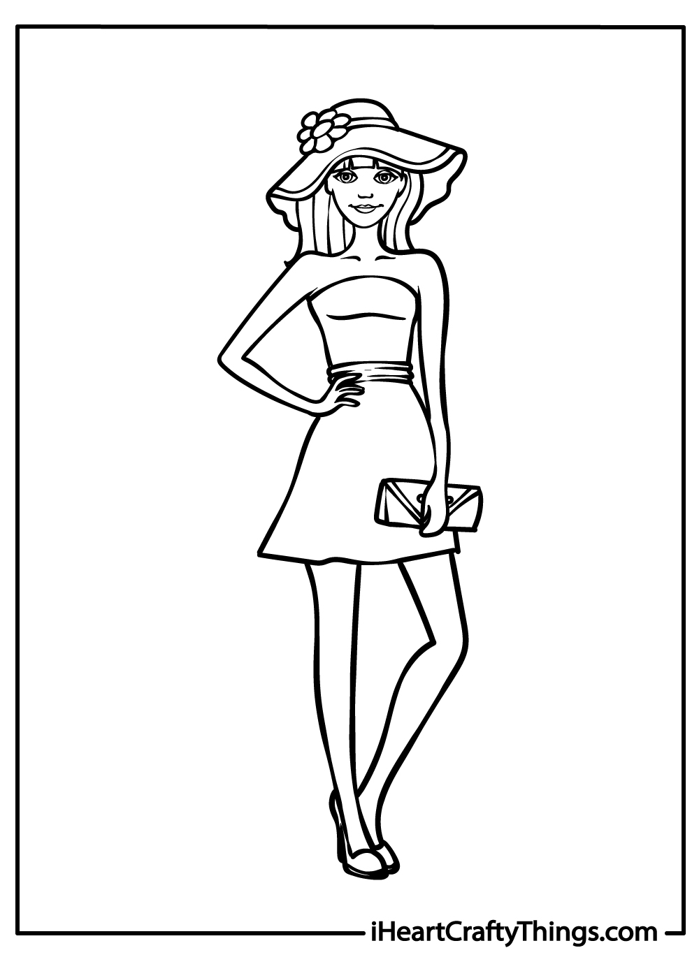 Fashion coloring pages free printables