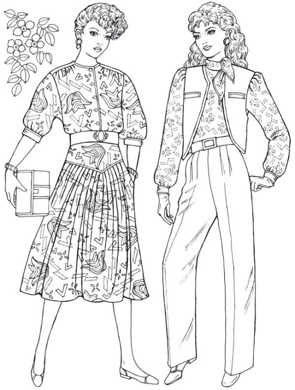 S fashion coloring pages â