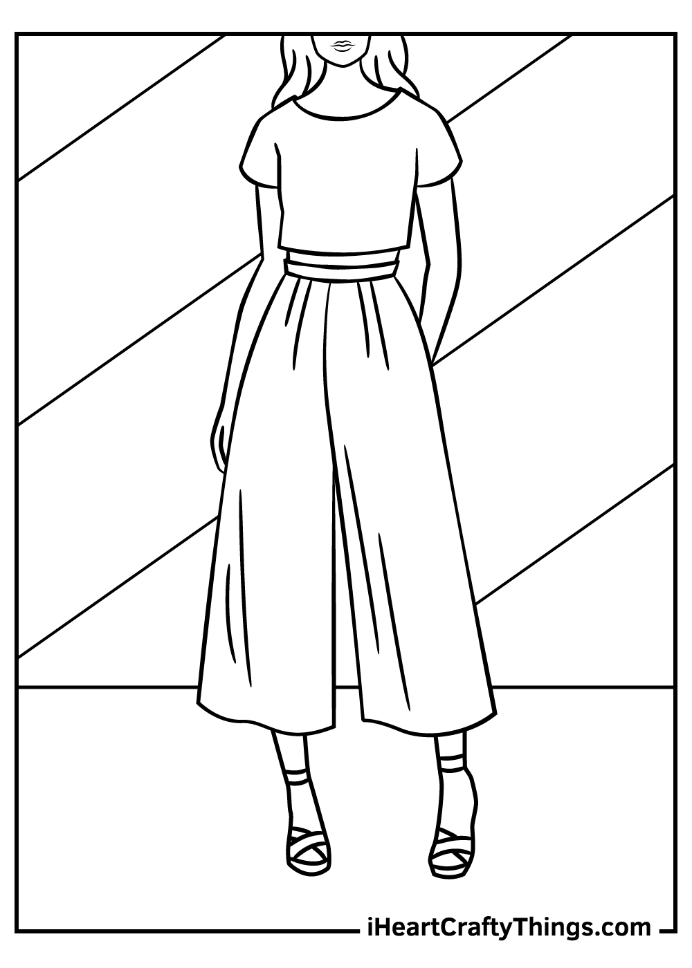 Fashion coloring pages free printables