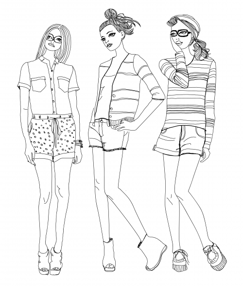 Fashion coloring page