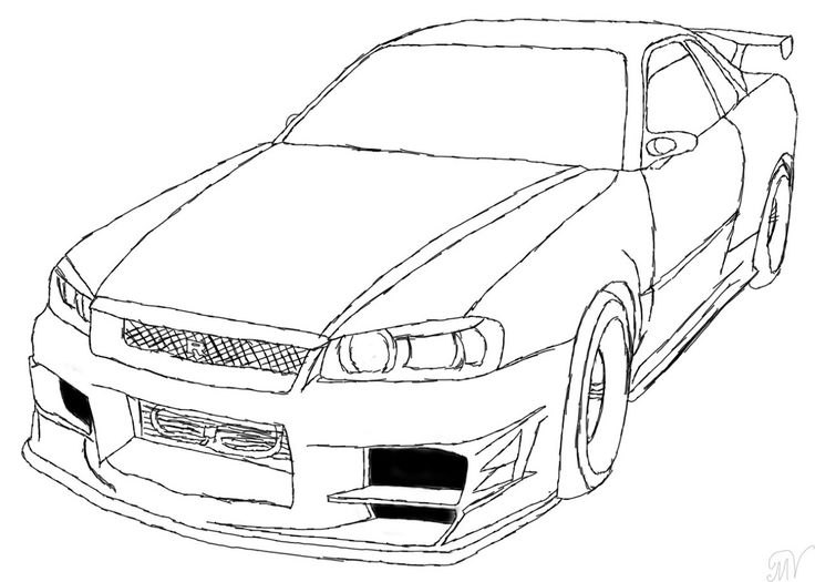 Fast and furious coloring pages nissan skyline educative printable nissan skyline skyline gtr r skyline drawing