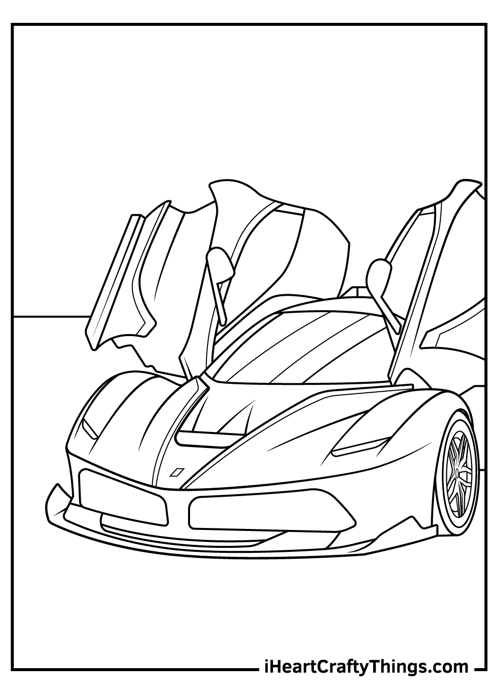 Sports car coloring pages updated