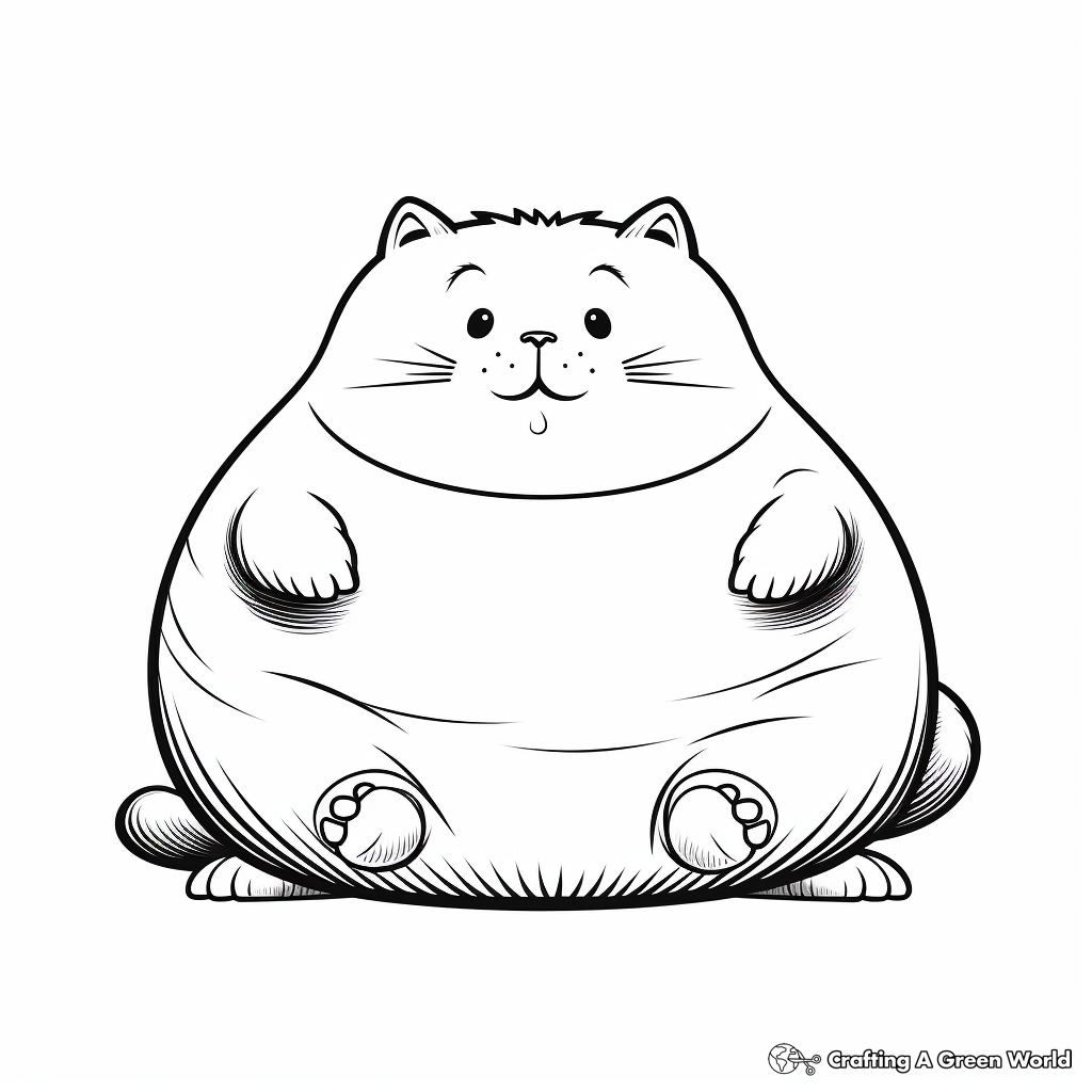 Fat cat coloring pages